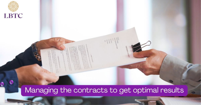 Managing the contracts to get optimal results.